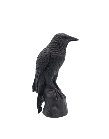 PERCHED RAVEN PILLAR CANDLE