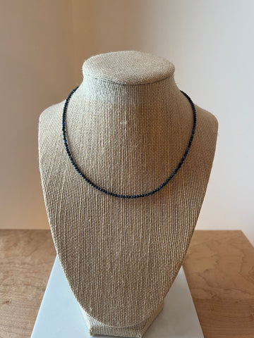 BLACK SPINEL BEADED NECKLACE