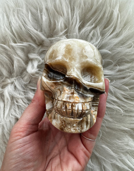 CRAZY LACE AGATE SKULL