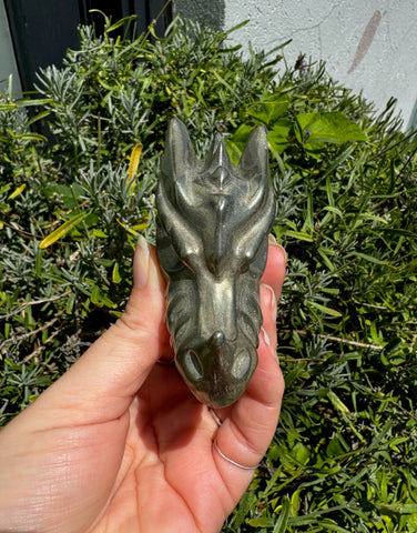 PYRITE DRAGON SKULL