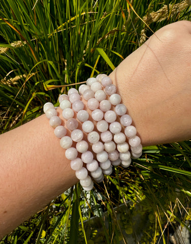 Kunzite bracelet - 8mm Round