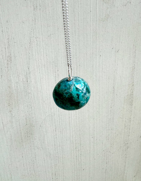 CHRYSOCOLLA DONUT PENDANT