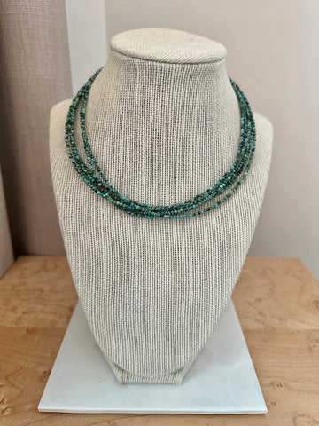 AFRICAN TURQUOISE BEADED NECKLACE