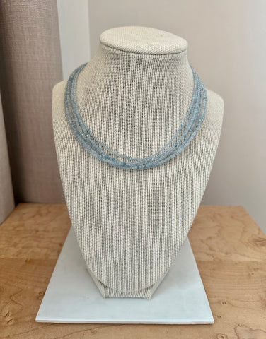 AQUAMARINE BEADED NECKLACE