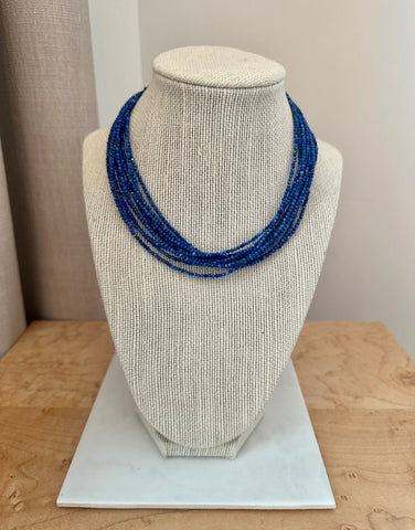 LAPIS BEADED NECKLACE