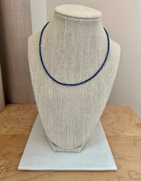 LAPIS BEADED NECKLACE