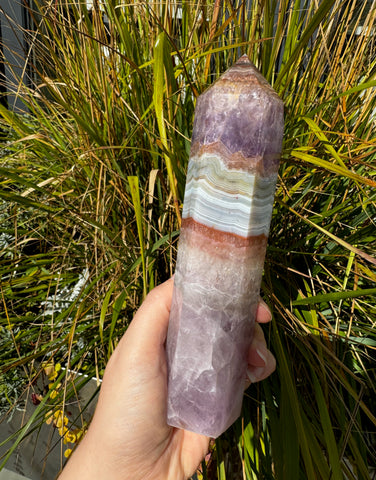 Amethyst Agate Polished Point No.2