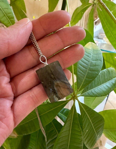 LABRADORITE  FACET PENDANT