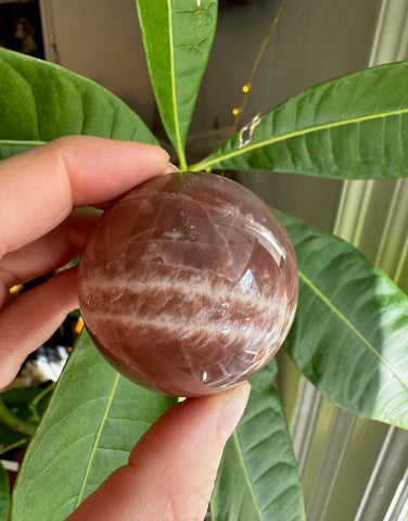 Peach Moonstone Sphere - Small