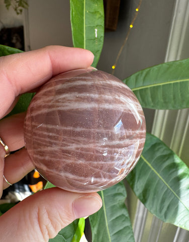 Peach Moonstone Sphere - Large