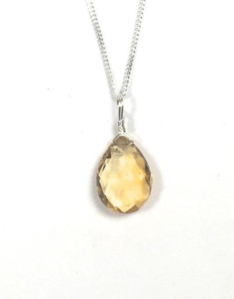 Citrine Teardrop Pendant